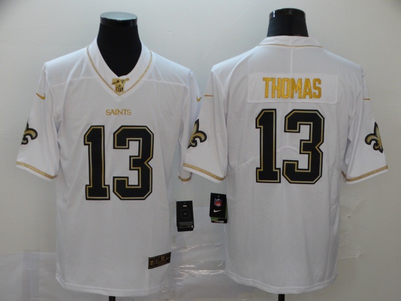 Men's New Orleans Saints Michael Thomas #13 White Authentic Jersey